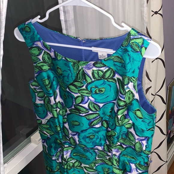 Green/Blue Nature Themed Dress 100% polyester - Picture 3 of 5
